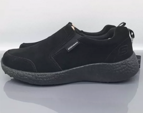 斯凯家真皮翻毛皮男士一脚蹬，真皮鞋面，加棉...