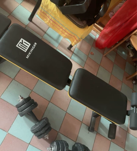 朗威哑铃，一对，共20kg，哑铃是纯实心刚...