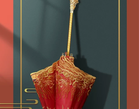 ?结婚结束～ 转卖只撑了几秒的红伞～就出门...