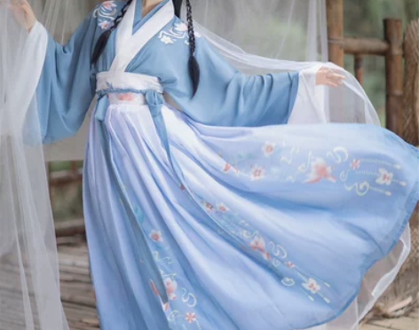 帛之素原创汉服女正品晋制交领齐腰襦裙夏季超...