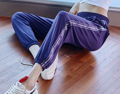 特惠 运动裤女宽松束脚收口速干裤秋季休闲九...