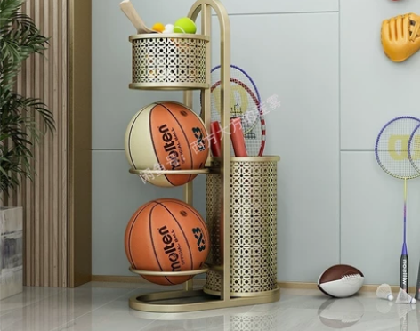 篮球收纳架家用球架排球架筐 家用球架排球羽...