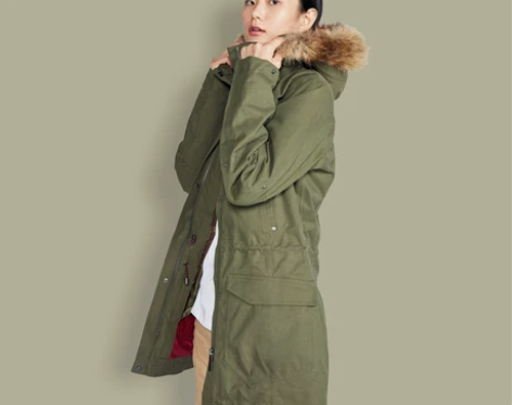 迪卡侬新款户外中长款上衣女加厚保暖秋冬季防...