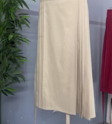 五五年原创汉服8分裙马面裙中长款 穿孔 梯...