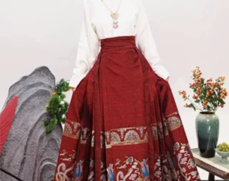 灼衣华花神临凡织金妆花马面裙2023女秋冬...