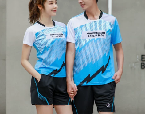 成人羽毛球服套装男女情侣款夏季速干短袖圆