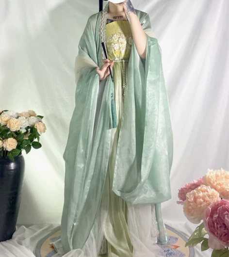 柒邑原创汉服女唐制诃子裙【如梦】齐胸中国风...