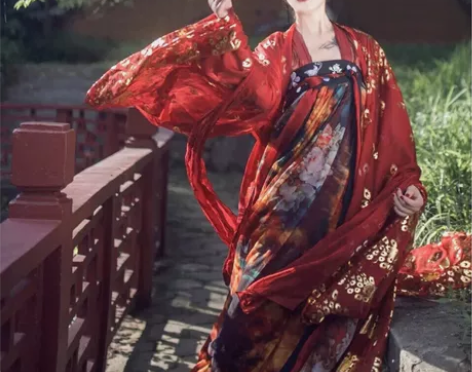 司南阁 胭脂 红色大袖衫【转卖】唐制齐胸襦...