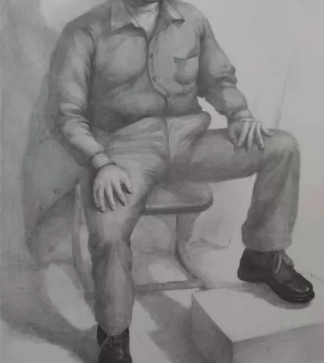 对开 人物素描全身像 写生模特 感兴趣的话...