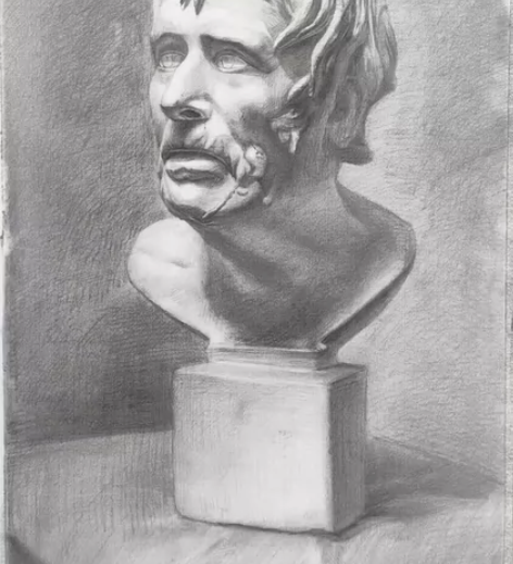 素描石膏头像 4开头像画 出自本人手笔  ...