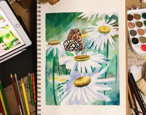 彩铅水彩风景画 感兴趣的话点“我想要”和我...