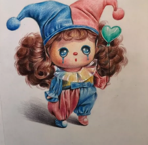 18.5cm?26cm 手绘彩铅16开 感...