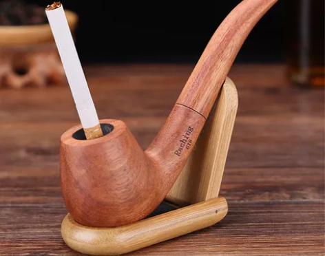 斗丝实木烟斗手工红木过滤男士两用烟旱烟锅男...