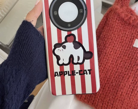 高级卡通线条猫咪适用华为mate60pro...