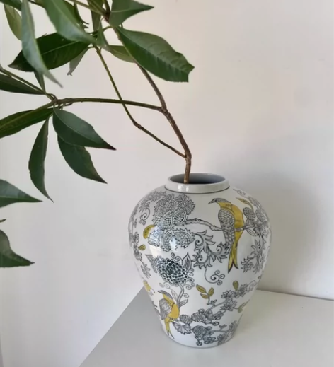 孤品｜新中式半手绘花鸟陶瓷花瓶274 新样...