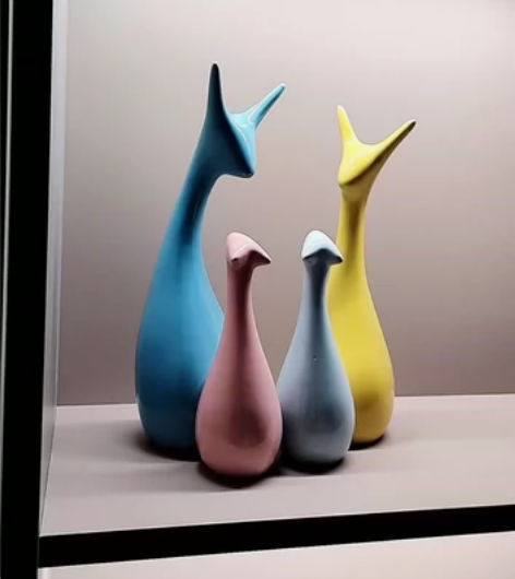 【特价清】陶瓷摆件套装酒柜装饰品北欧工艺品...