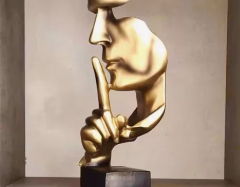 客厅摆件(清仓价29元包邮)沉默是金客厅摆...