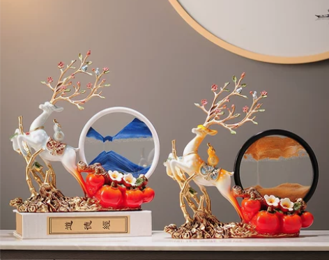 流沙画客厅摆件乔迁新居礼品家居电视柜酒柜装...