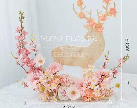 北欧电视柜木制小鹿摆件现代简约家居客厅创意...