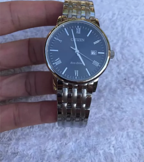 正品西铁城光动能手表男光能男表超薄钢带防水...