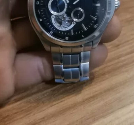 男士飞轮机械表，全自动镂空透底多功能表盘 ...