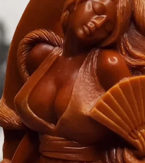 纯手工橄榄核雕-不知火舞 尺寸：2.05*...