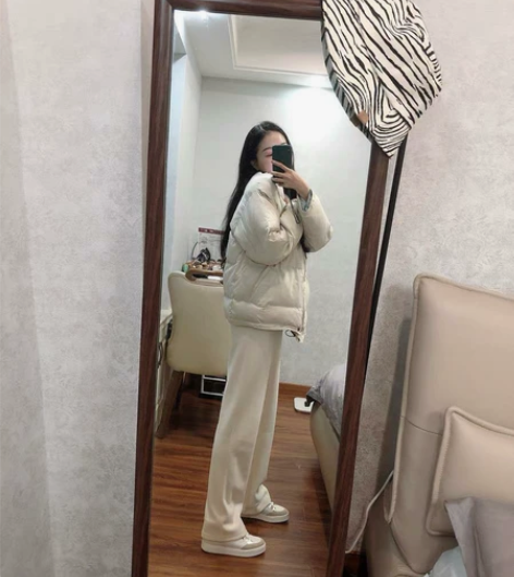 全新 雪尼尔阔腿裤裤子女2021年冬季加绒...