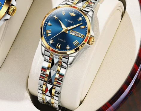 【狂欢价】女士手表名牌正品全自动瑞士新款机...