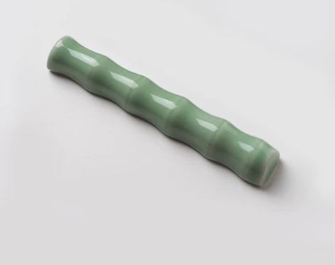 青弋竹节镇尺陶瓷笔搁镇纸初学者学生创意文镇...