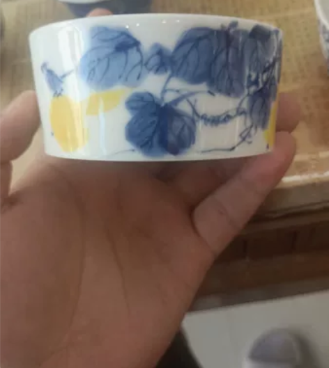 景德镇，义锦窑造，釉下五彩写意单杯容量10...