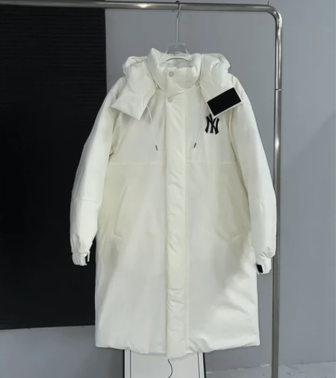 顶级版！韩国MLB羽绒服长款连帽NY背大标...