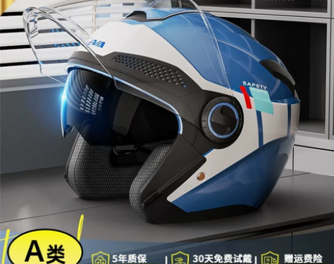 新国标3C认证电动摩托车头盔男女冬季保暖电...
