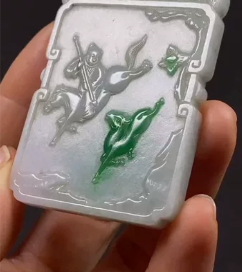 翡翠逐鹿中原牌子，保A，白底青，正阳绿，糯...