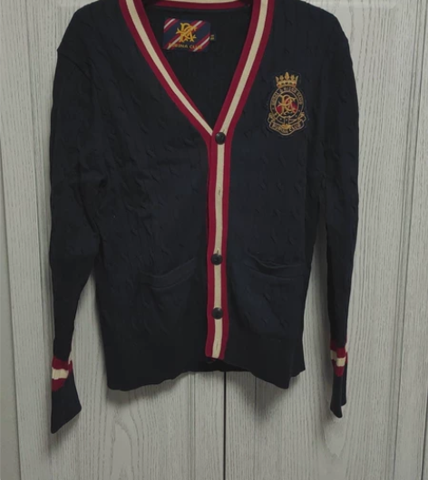 【非全新】英伦风男式开衫  藏蓝 180/...