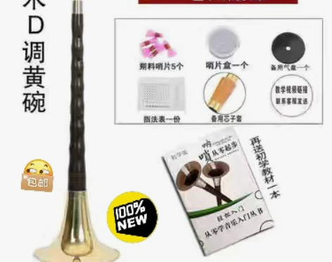 红木黑檀乌木唢呐乐器全套初学者成人入门D调...