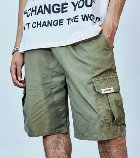 CONKLAB多口袋工装短裤国潮牌男情侣嘻...