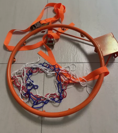 篮球篮筐～标准尺寸，可随意固定，墙面树上随...