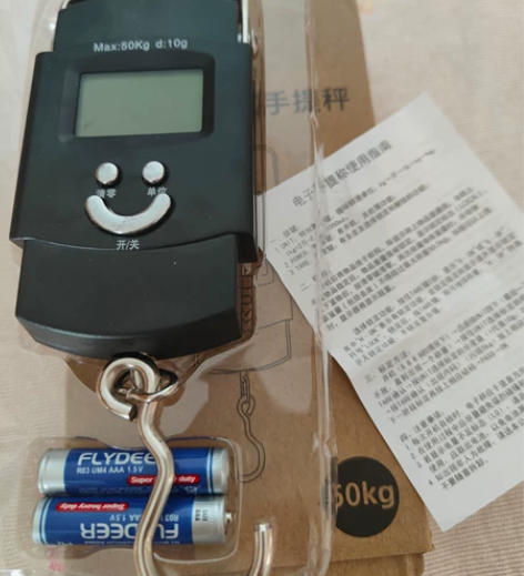 全新电子便携式手提秤黑色蓝光手提秤 承重5...