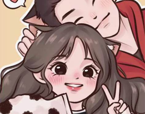 情侣真人约稿设计婚纱漫画定制q版画定制画像...