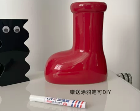 CMYD 填绘取悦自己的生活 小众红鞋子陶...