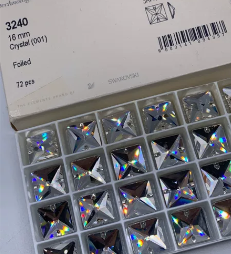 施华洛3240 双孔正方形钻 16MM ...