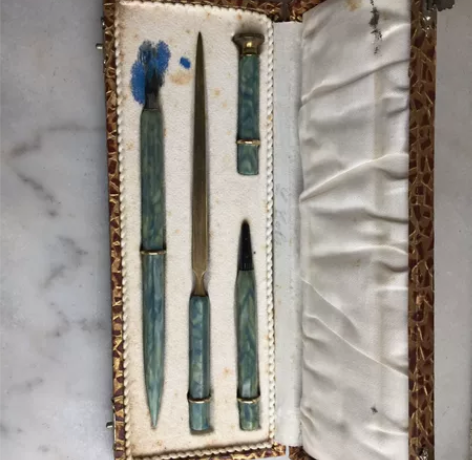 蘸水笔 钢笔 书写工具套装 西洋古董 一套...