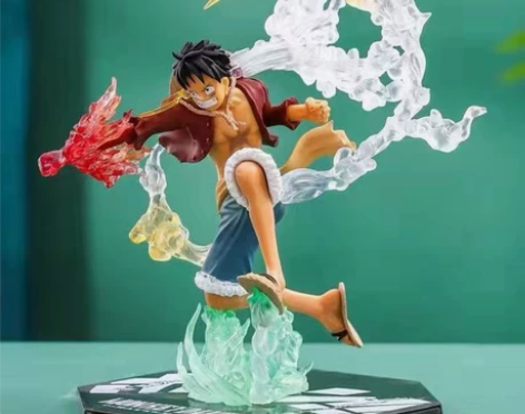 海贼王手办二档火拳路飞动漫周边模型机箱摆件...