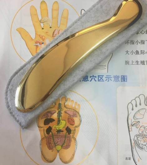 纯黄铜刮痧按摩板纯铜虎符刮痧刀板厂家正品砭...