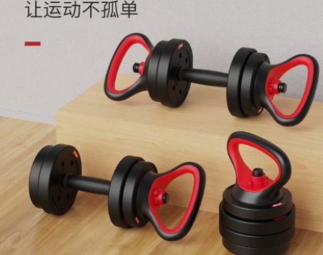 李宁哑铃男士健身家用运动器材举重健身器材可...