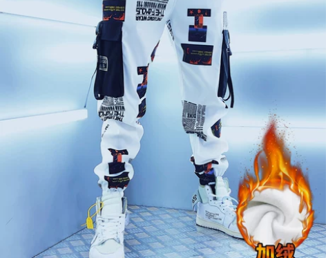 工装裤男秋冬潮牌ins运动束脚裤冬韩版潮流...