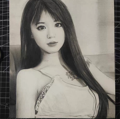 素描画像七夕节礼物定制手绘彩铅画代画人物画...