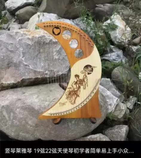 月牙莱雅琴，换过弦，不影响使用，有拨片和琴...