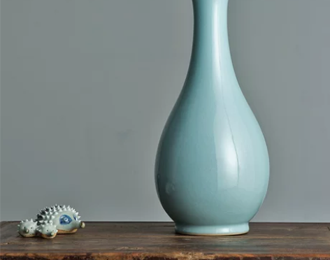 仿古汝窑陶瓷花瓶瓷器中国风复古中式古典简约...