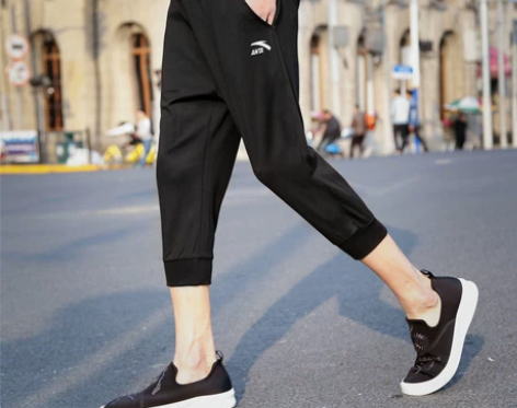 安踏七分裤男2023夏季薄款官网正品透气运...